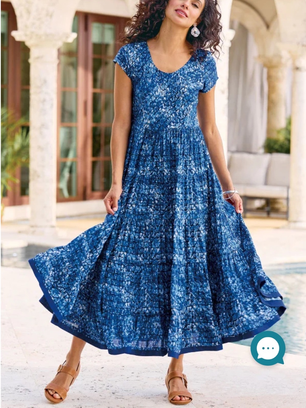Soft Surroundings Kara Maxi Dress 1X Petite